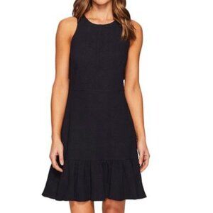 Rebecca Taylor Womens Ruffle A-Line Dress Black Sz; 0